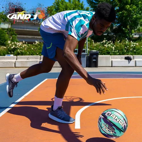 Vista 7 de AND1 Balón de Baloncesto Ultra Grip: Tamaño Reglamentario Oficial 7 (29.5 pulgadas) de Goma - Construcción de Canal Profundo Streetball, Hecho