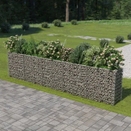 Vista 20 de Gabion cama elevada, cestas de gaviones, camas de jardín galvanizadas, gaviones, pared de gaviones, alta capacidad de carga, acero galvanizado 35.4