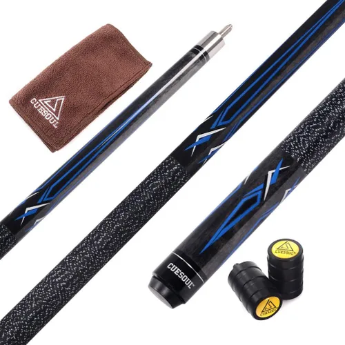 Vista 15 de Cuesoul Juego de taco de billar de madera de arce de 58 pulgadas, 19 oz/20 oz, punta de 11.5 mm/13 mm [peso ajustable]