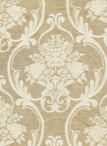 Vista 6 de V Bella - Panel de cortina jacquard de lujo con cenefa de cascada adjunta y bufanda, 54 x 84 pulgadas, color beige