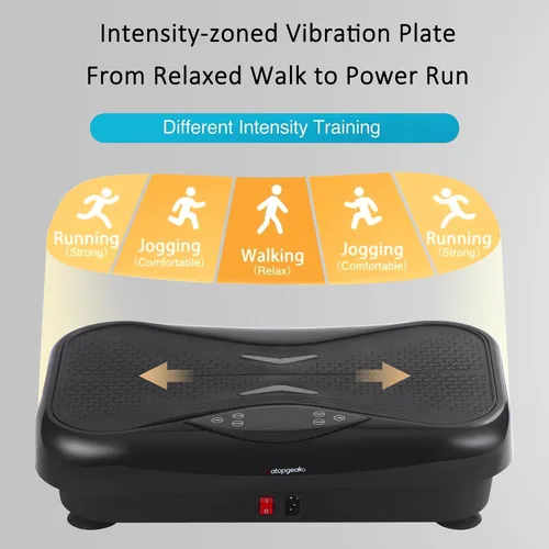 Vista 5 de Whole Body Vibration Plate Exercise Machine – Power Vibrating Plate for Lymphatic Drainage Weight Loss, Shake Plate Exercise Platform with Touch