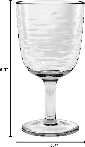 Vista 5 de Foundry - Copas de vino acrílicas, transparentes, 13.5 onzas, juego de 6