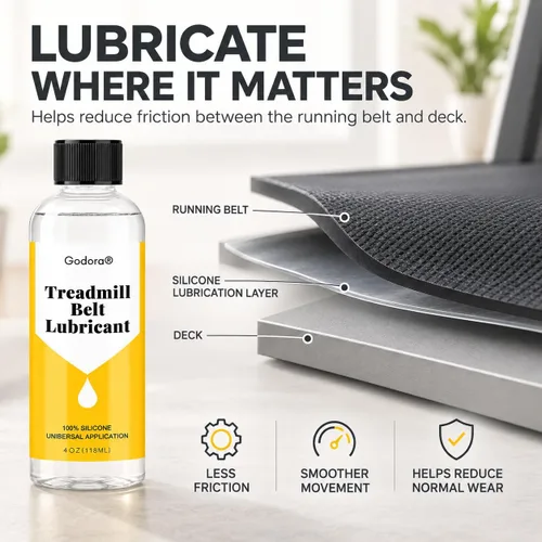 Vista 5 de Lubricante de silicona 100% de alta calidad, 4 onzas para lubricación de cinta de correr, aceite lubricante fácil de aplicar, adecuado para casi