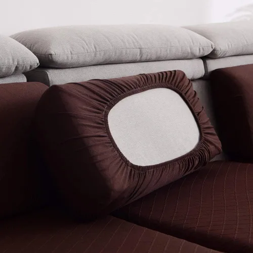 Vista 10 de Protege el cojín del sofá, funda de asiento de silla/sofá biplaza, protectores de cojín de alta elasticidad, poliéster y elastano, protege el cojín