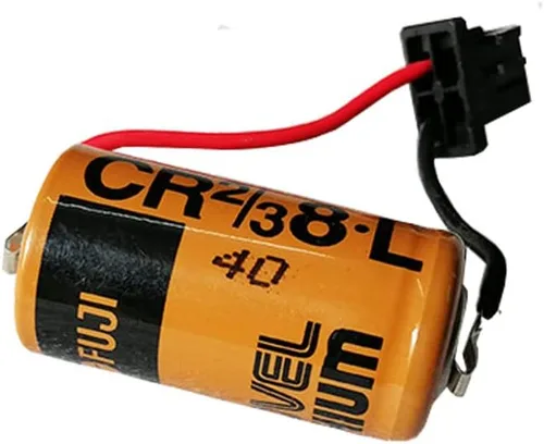 Vista 2 de Batería de litio de 3 V, 2000 mAh, CR2/38.L, para Fuji CR2/3 8.L 3 V, PLC, FDK CR17/33 con enchufe negro