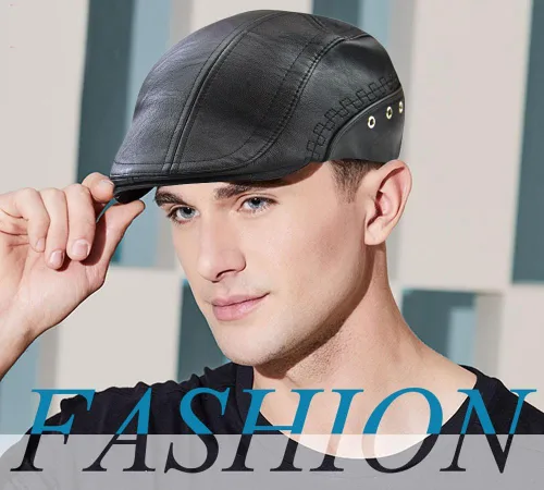 Vista 7 de Gorra de cuero para hombre, diseño de Ivy Gatsby, sombrero de caza para golf