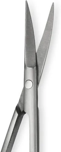 Vista 4 de Amazon Basics Tijeras de belleza, acero inoxidable, corte de precisión curvado, herramienta de aseo multiusos, fáciles de usar, color plateado