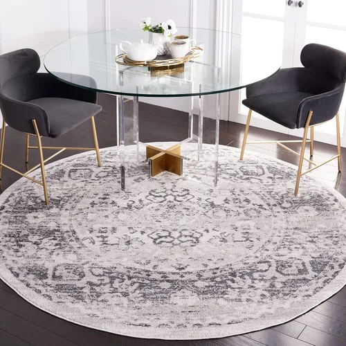 Vista 11 de SAFAVIEH Colección Toscana - Alfombra de pasillo, 2 x 9 pies, color marfil y gris, diseño oriental, no desprende pelusa y de fácil cuidado, ideal