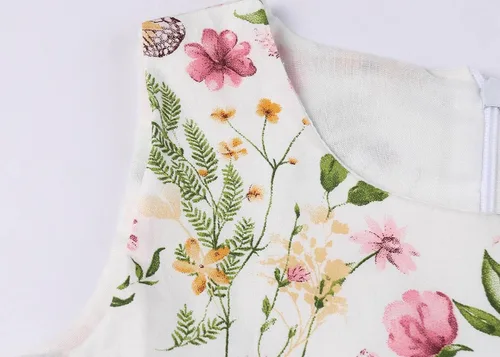 Vista 4 de SMILING PINKER Vestidos de verano para niñas pequeñas, de algodón, sin mangas, mariposa