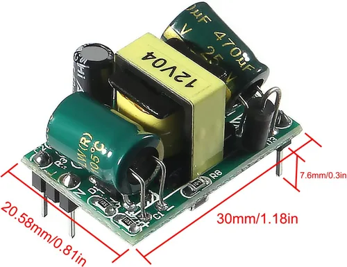 Vista 2 de 6 unids AC-DC Precision Buck Módulo de fuente de alimentación 12V 400mA Interruptor aislado Fuente de alimentación Buck Convertidor AC 110V