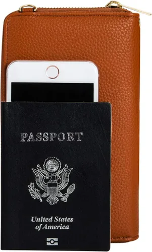 Vista 4 de Crossbody - Monedero para teléfono celular para mujer, monedero con soporte de muñeca para teléfono