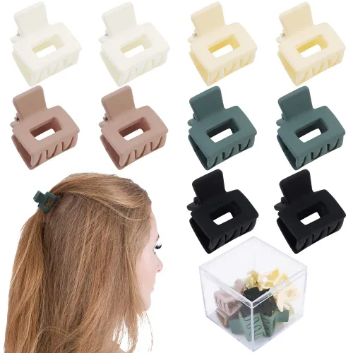 Vista 9 de Ahoney 10 pinzas pequeñas para el cabello para mujeres y niñas, clips de mandíbula mate de 1 pulgada para cabello fino, grueso y mediano, pasadores