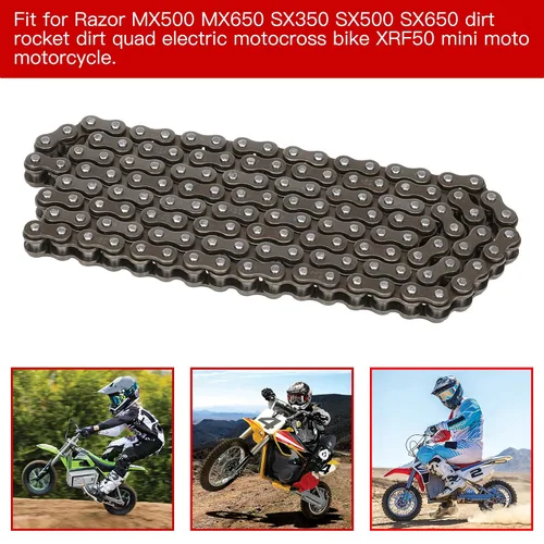 Vista 2 de GREHUA 25 Pastillas de freno redondeadas con eslabones maestros para Razor MX500 MX650 SX350 SX500 SX500 SX650 Dirt Quad Rocket Electric Motocross