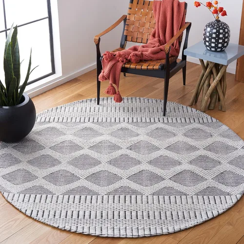Vista 10 de SAFAVIEH Vermont Collection - Alfombra de pasillo de 2 pies 3 pulgadas x 8 pies, gris y marfil, hecha a mano de lana geométrica bohemia moderna