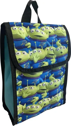Vista 5 de Fast Forward Toy Story - Mochila grande de 5 piezas, con caja de almuerzo, llavero, botella de agua plegable y mosquetón con clip de metal