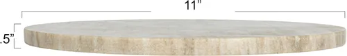 Vista 2 de Creative Co-Op - Tabla de cortar o tabla de charcutería redonda de mármol, color beige
