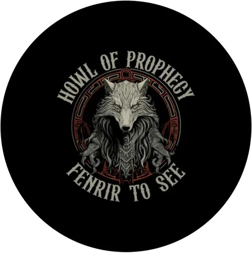 Vista 3 de Fenrir Wolf Viking Orgullo escandinavo Norsemen Odins Wolf PopSockets Adhesivo PopGrip