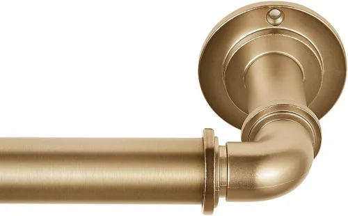 Vista 9 de MODE Colección Industrial de Barras de Cortina Oscurecedoras de 1 1/8" de Diámetro con Barra de Cortina Ajustable Montada en Pared de Acero, Bloquea