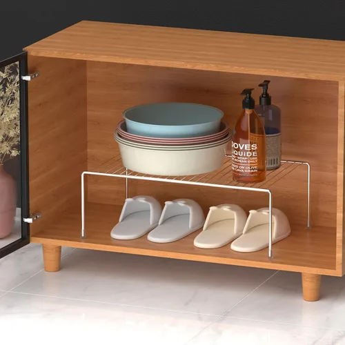 Vista 7 de Redrubbit Paquete de 2 estantes medianos (13 x 9. 4 pulgadas), estante de almacenamiento para gabinete, encimera de cocina inoxidable y estante