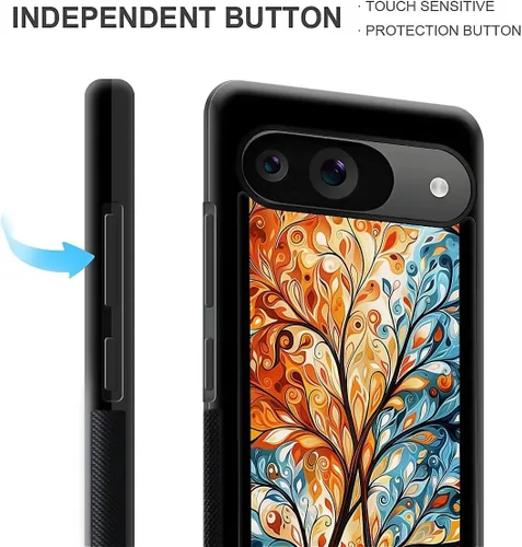 Vista 475 de Compatible con Google Pixel 4A 5G Mobile Case Creative Acrylic Panel trasero Silicona Protección Grip especialmente diseñado para Google Pixel 4A 5G