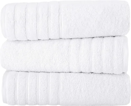 Vista 27 de Towels Beyond - Juego de toallas de lujo de 4 piezas, fabricadas con 100% algodón turco, altamente absorbentes y cómodas, incluye 2 toallas de baño