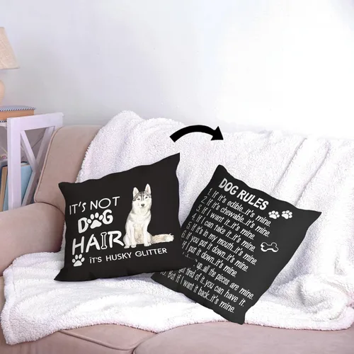 Vista 4 de huester Funda de almohada reversible con purpurina de 18 x 18 pulgadas, funda de almohada decorativa para el hogar, sofá, cama, decoración