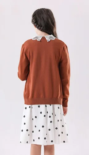 Vista 5 de SMILING PINKER cardigan de cuello redondo para niñas