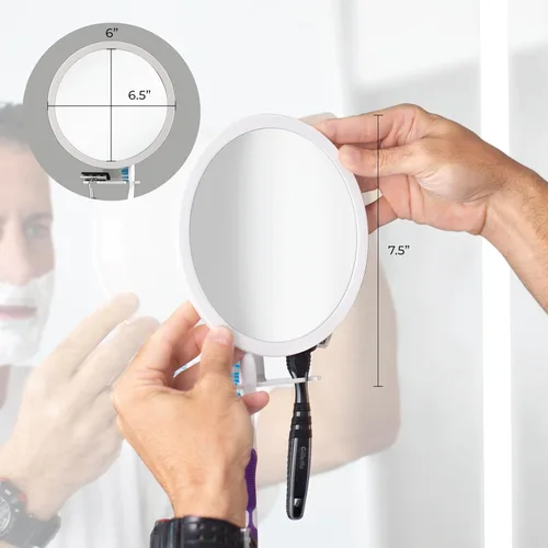 Vista 3 de Zadro Espejo de aseo sin niebla ajustable para barba y cabello facial de hombre