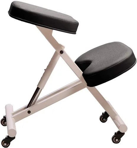 Vista 5 de Modern Home Silla ergonómica con ruedas de postura arrodillada - Blanco/Negro