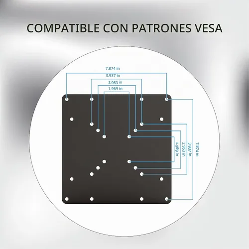 Vista 3 de HumanCentric Placa Adaptadora de Montaje VESA para Soportes de TV, Placa de Conversión VESA para Televisores Planos y Curvos, Convierta 50x50, 75x75