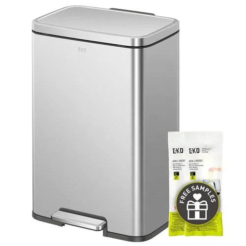 Vista 19 de EKO Madison - Cubo de basura de acero inoxidable cepillado de 1.6 galones o 6 litros, cubo de basura o cubo de reciclaje, forro interior extraíble