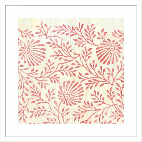 Vista 13 de Amanti Art Lienzo decorativo para pared enmarcado de 24 x 24 pulgadas, patrones desgastados en rojo VII por June Erica Vess, arte de pared