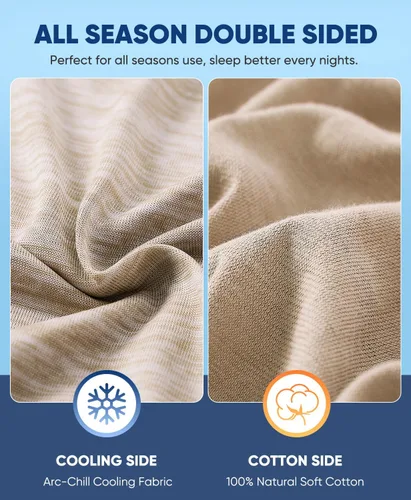 Vista 5 de LUXEAR - Fundas de almohada de enfriamiento, paquete de 2 fundas de almohada con fibra de enfriamiento Arc-Chill Q-Max 0.5 de Japón, transpirables