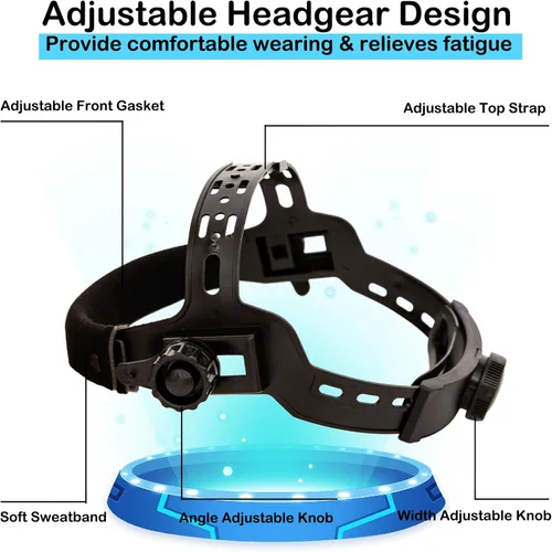 Vista 4 de Casco de soldadura con oscurecimiento automático: capucha solar de color verdadero BESTCLUB con rango de sombra ajustable 4/9-13 para máscara