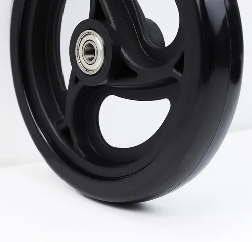 Vista 5 de Wealrit Black Solid Walker Wheels Reemplazo – Ruedas rodantes de 6 pulgadas (paquete de 2)
