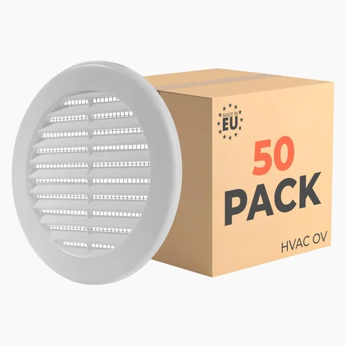 Vista 53 de Paquete de 10 cubiertas redondas de ventilación de aire de 4 pulgadas – Deflector de ventilación de aire Soffit de plástico blanco con malla