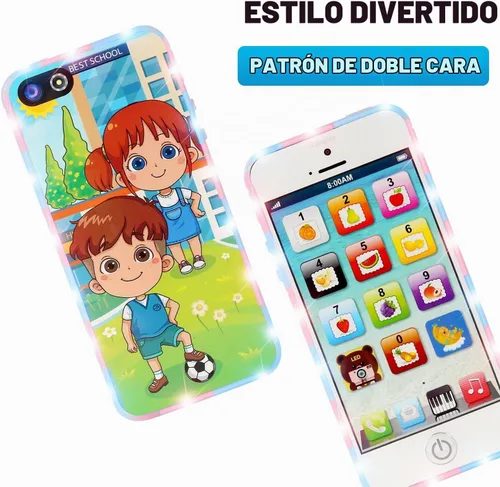 Vista 3 de Teléfono IPhone de juguete Durherm recargable por medio del puerto USB.