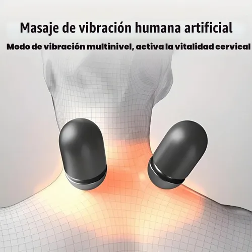 Vista 8 de Almohada de masaje cervical con calefacción 3 en 1 Soporte cervical de espuma viscoelástica Almohada de relajación para el hogar y la oficina