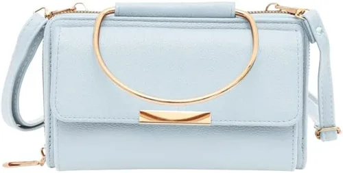 Vista 2 de EVVE Bolso de mano pequeño con asa superior, bolso cruzado de moda para teléfono celular para mujer