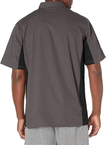Vista 2 de Utility Work Camisa con Snap Botón Frontal y rejilla paneles laterales
