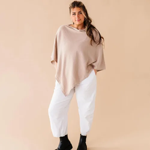 Vista 12 de MakeMake Organics Pareo de lactancia de punto transpirable para lactancia materna – Suave certificado GOTS algodón orgánico cubierta para lactancia
