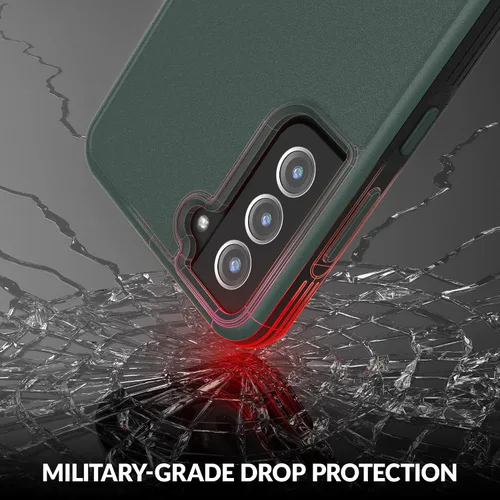 Vista 4 de Crave Slim Guard Para Galaxy S21 FE Caso, A Prueba De Golpes Para Samsung Galaxy S21 FE 5G (6.4 Pulgadas) - Verde Bosque
