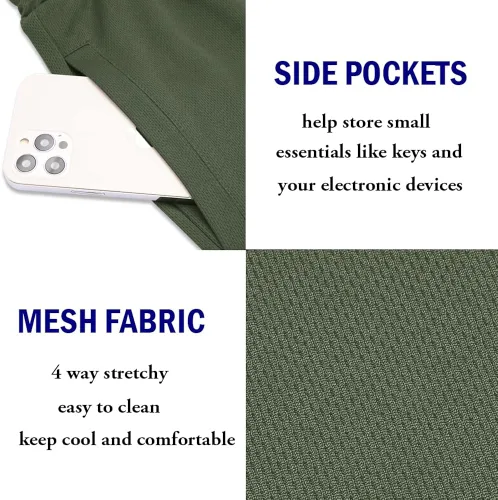 Vista 6 de COOFANDY Paquete de 2 pantalones cortos de entrenamiento de gimnasio para hombre, pantalones deportivos de malla, entrenamiento de culturismo