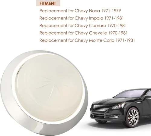 Vista 3 de Luz de cúpula redonda, resistente ABS interior de repuesto de lente de cúpula de repuesto para Chevy Nova 1971-1979 y 1970-1981 8732777