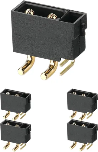 Vista 17 de ELFCULB 10 pares de conectores Amass XT30PW, conectores macho hembra XT30 para robot mini UAV (amarillo) XT30PW connector pairs with gold-plated