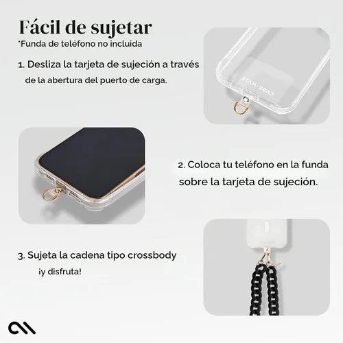 Vista 8 de Case-Mate Cordón cruzado para teléfono / cadena [funciona con todos los teléfonos] Correa manos libres - Colgante para teléfono celular - Soporte