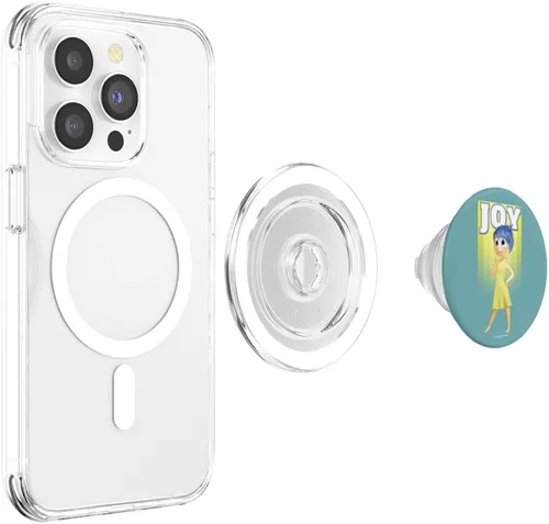 Vista 4 de Disney Pixar Inside Out Joy Retrato PopSockets MagSafe PopGrip para iPhone