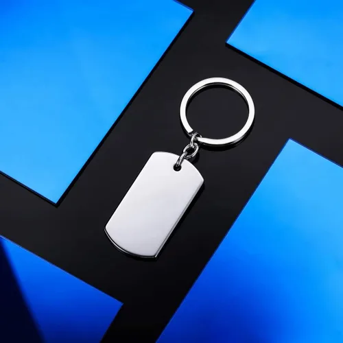 Vista 2 de RESVIVI Llavero personalizado con foto para perro, fechatextoimágenes, llavero personalizado de acero inoxidable para hombres y mujeres