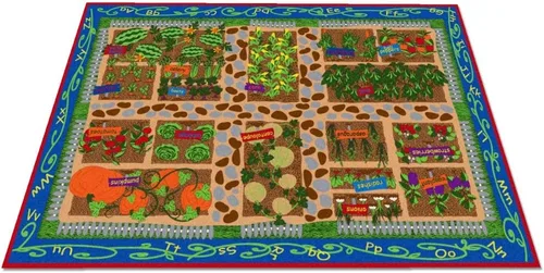 Vista 17 de KidCarpet.com ABC Rainbow - Alfombra para aula con 24 asientos, rectangular de 7 pies 6 pulgadas x 12 pies