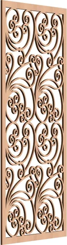 Vista 115 de 9 3/8"W x 24 3/8"H x 1/4"T Marilla Decorativos Paneles de Pared de Madera Calado, Abedul